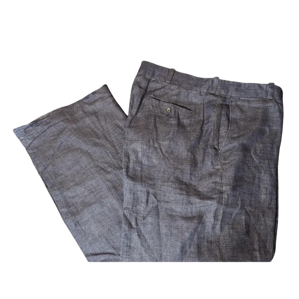 Polo Ralph Lauren Men's Blue Linen Pants Sz 38 x 32 EUC